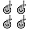 Bk Resources 5-inch Pop-In Stem Casters, NSF, Polyurethane Wheels, 2 Brake, 300lb Cap, Acid Resistant, 4PK 5SBR-1ST-PLY-PS4 - alternate 3